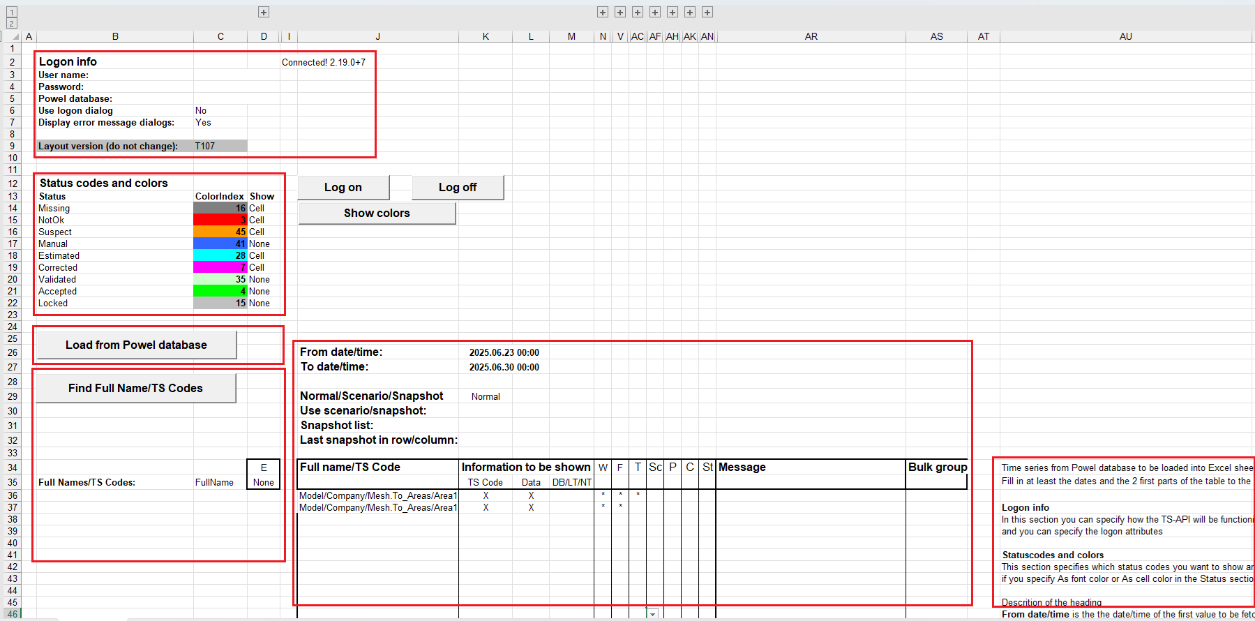 LoadFromDB worksheet