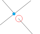 Illustration of maximum distance for polygonization