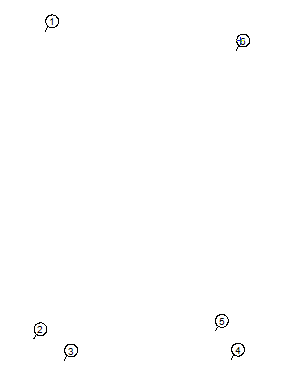 Punkter med påskrift i planvisning