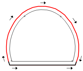 Tunnel blasting profile
