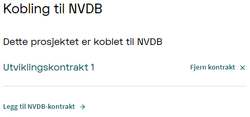 Selection of NVDB contract for the project