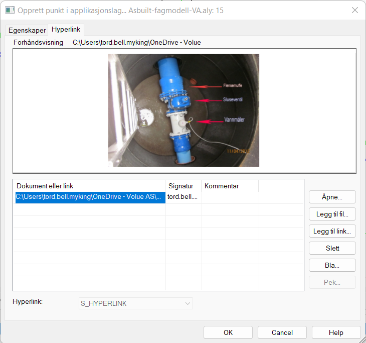 Dialog for hyperlink vedlagt