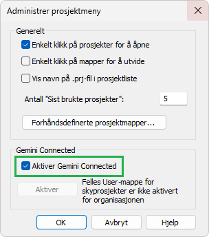 Aktivere Gemini Connected