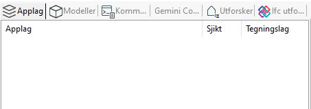 Tom applikasjonslag-liste