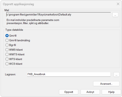 Applikasjonslag opprettelse