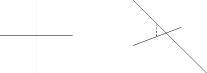 Linjer som krysser hverandre i 3D