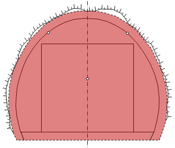 Illustrasjon av sprengning av tunnel